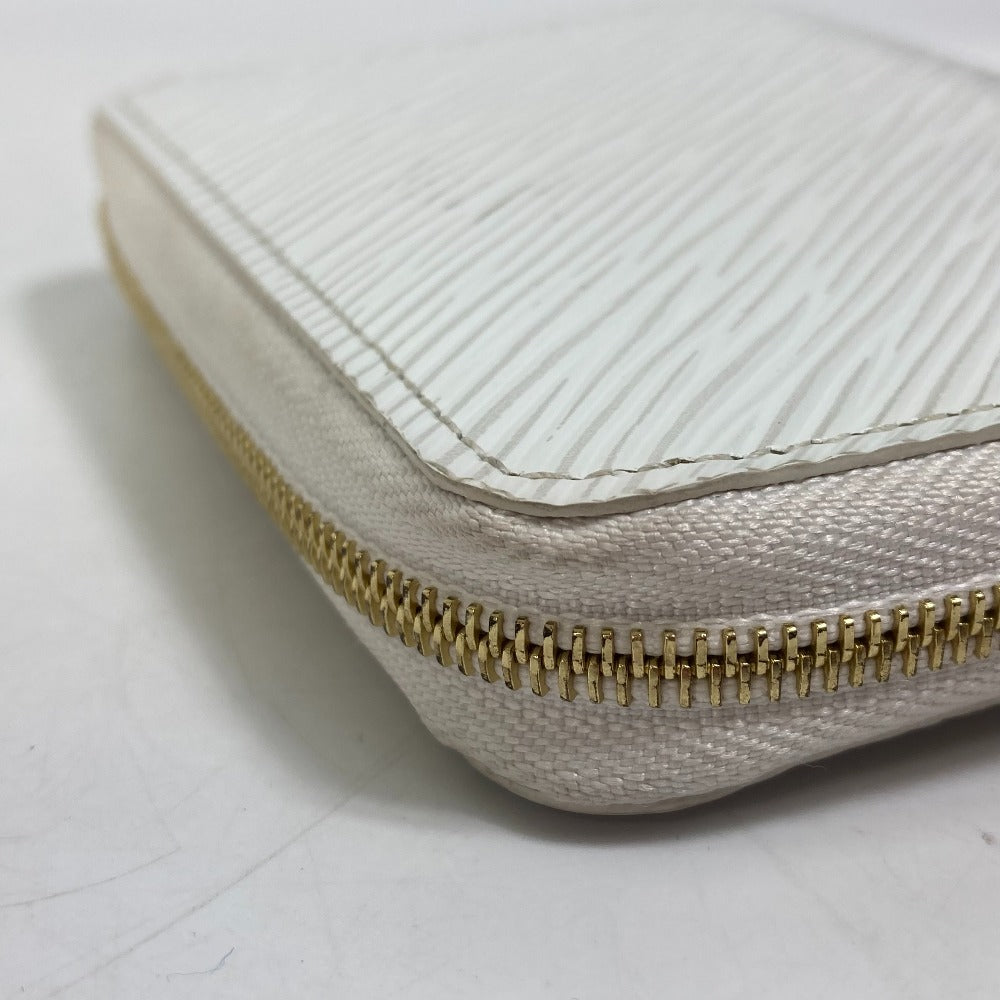 LOUIS VUITTON M63994 Epi Love Lock Zippy Coin Purse, Wallet, Coin Case, Epi Leather, Women's, Blanc, White