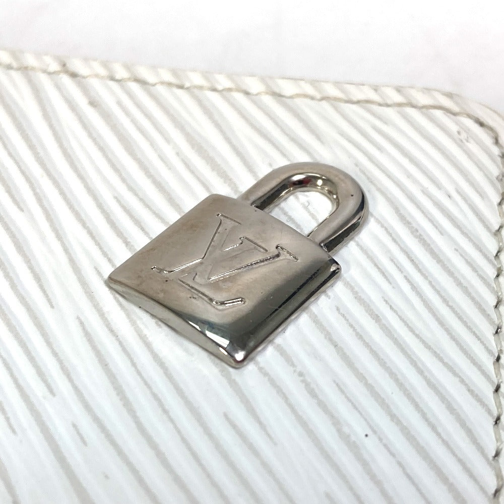 LOUIS VUITTON M63994 Epi Love Lock Zippy Coin Purse, Wallet, Coin Case, Epi Leather, Women's, Blanc, White