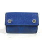 LOUIS VUITTON M67620 Taiga Rama Discovery Compact Wallet, Men's Trifold Taiga Leather, Blue