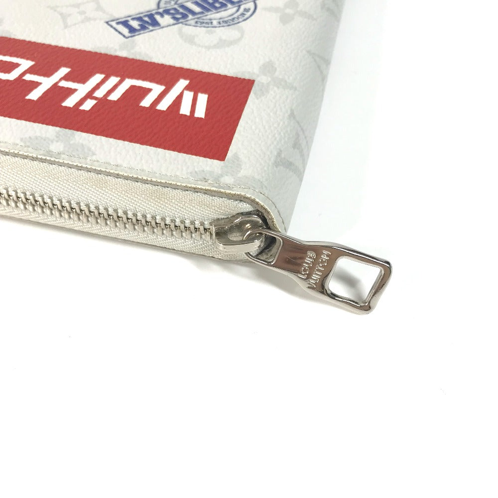 LOUIS VUITTON M67824 Monogram Logo Story Zippy Organizer Round Zipper Long Wallet in Monogram Canvas, Men's, White