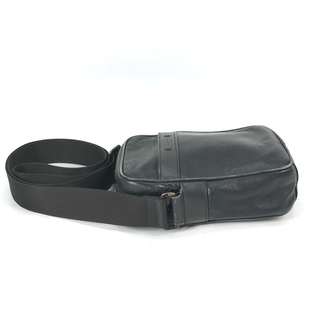 LOUIS VUITTON M43681 Monogram Shadow Danube PM Pochette Shoulder Bag in Black Leather