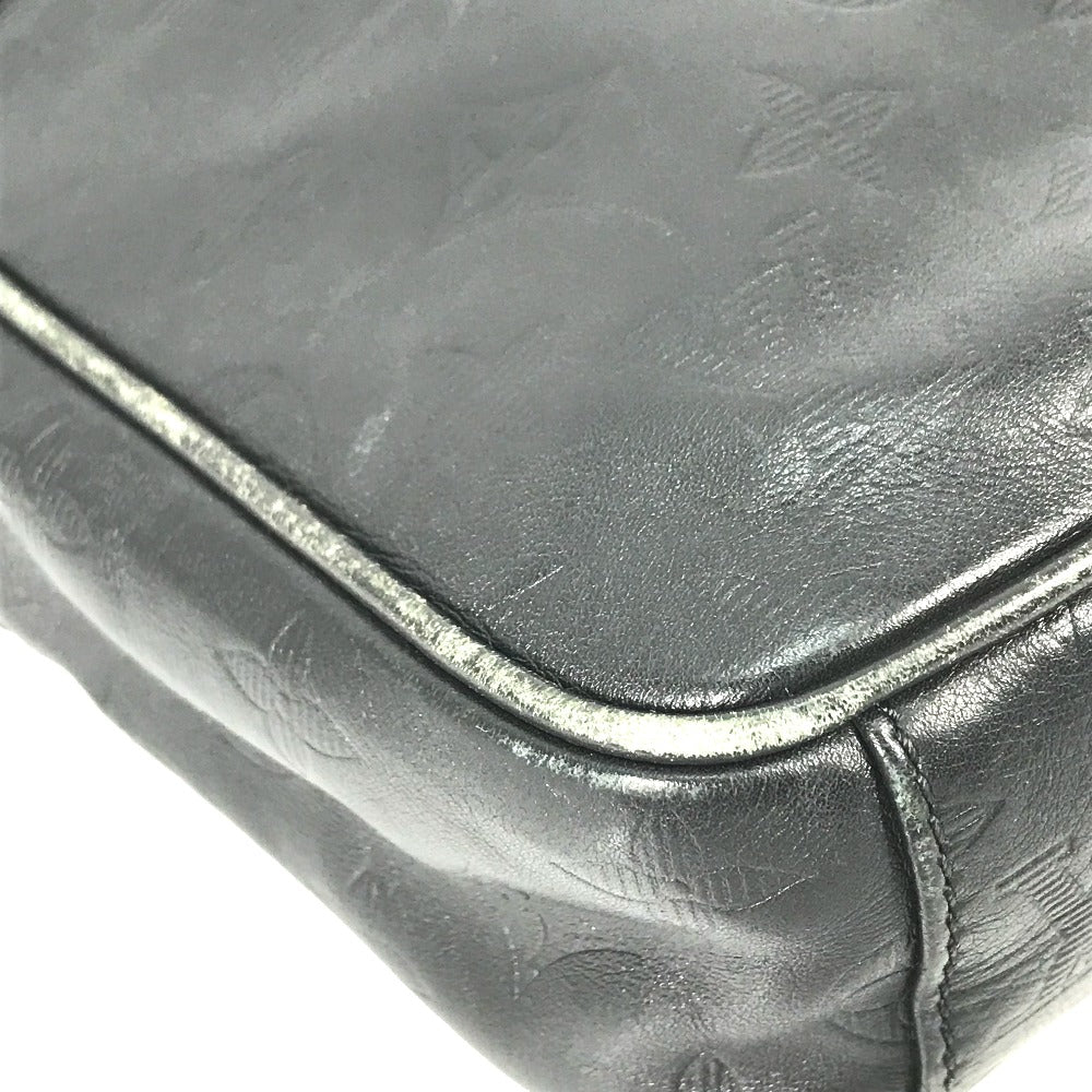 LOUIS VUITTON M43681 Monogram Shadow Danube PM Pochette Shoulder Bag in Black Leather