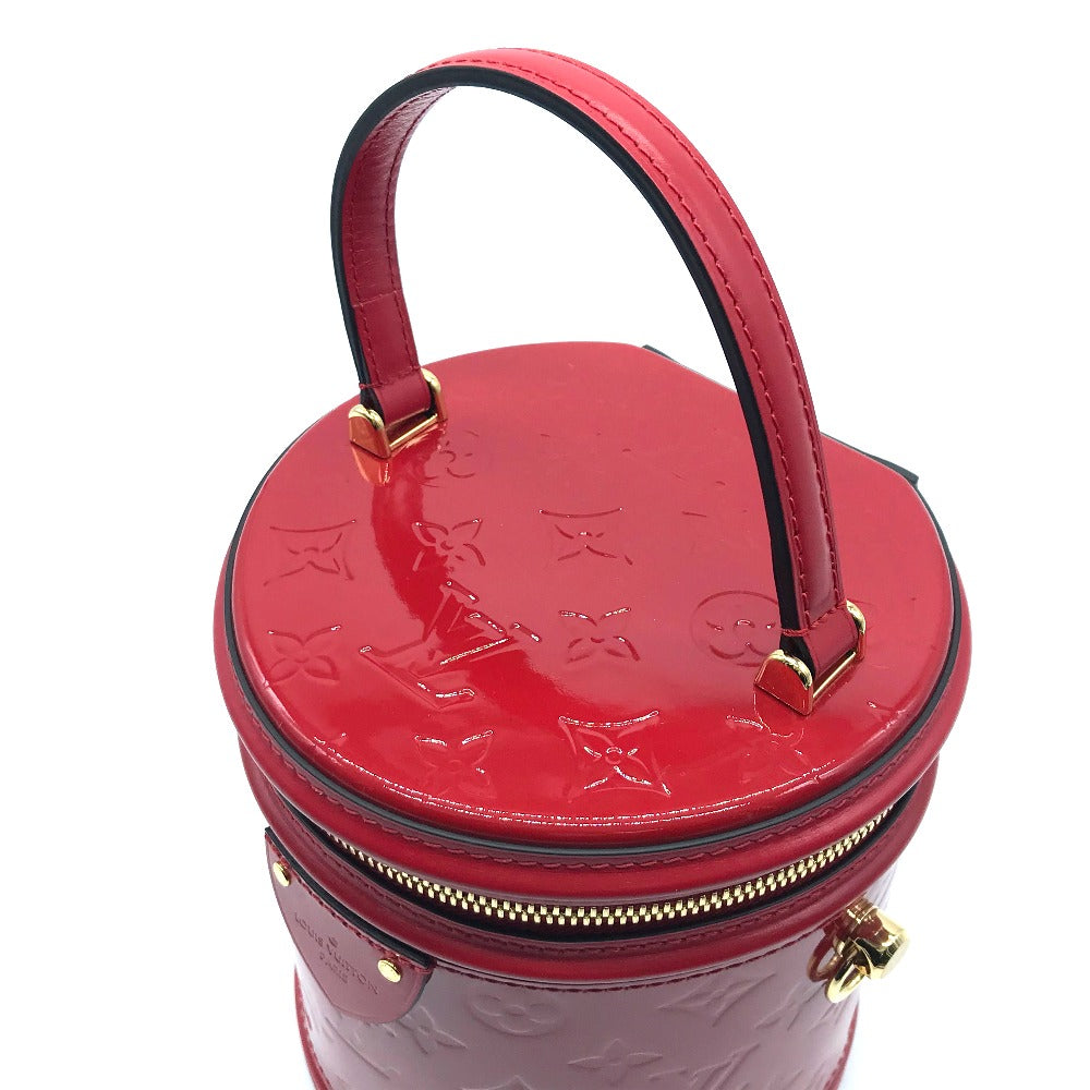 LOUIS VUITTON M53998 Monogram Vernis Cannes PM 2-Way Crossbody Handbag in Patent Leather, Rouge Red