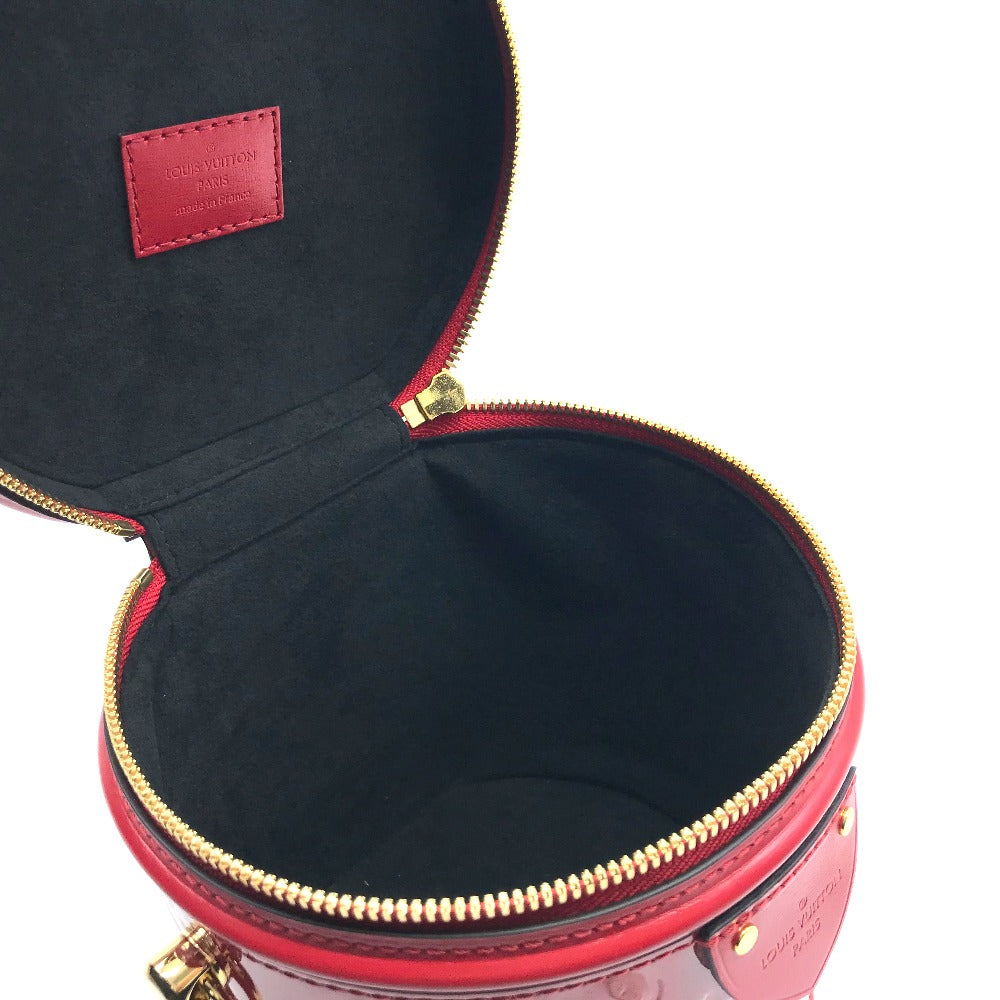 LOUIS VUITTON M53998 Monogram Vernis Cannes PM 2-Way Crossbody Handbag in Patent Leather, Rouge Red
