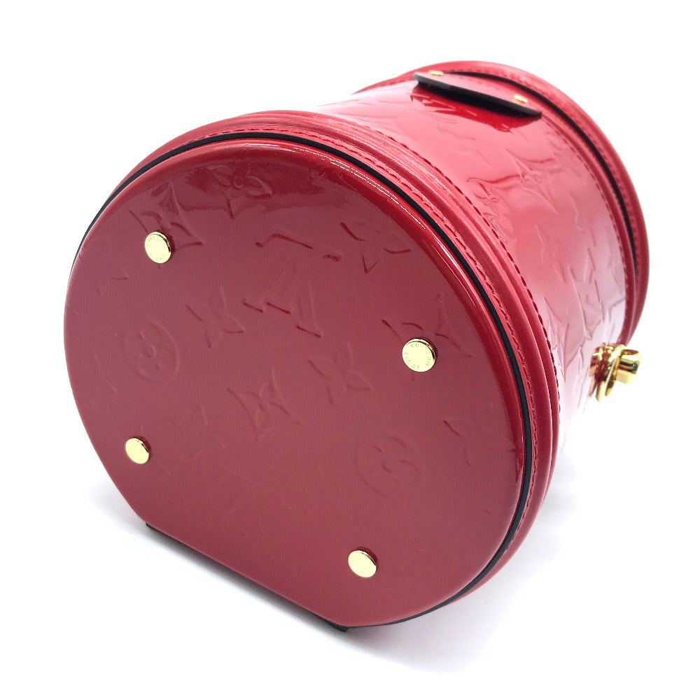 LOUIS VUITTON M53998 Monogram Vernis Cannes PM 2-Way Crossbody Handbag in Patent Leather, Rouge Red
