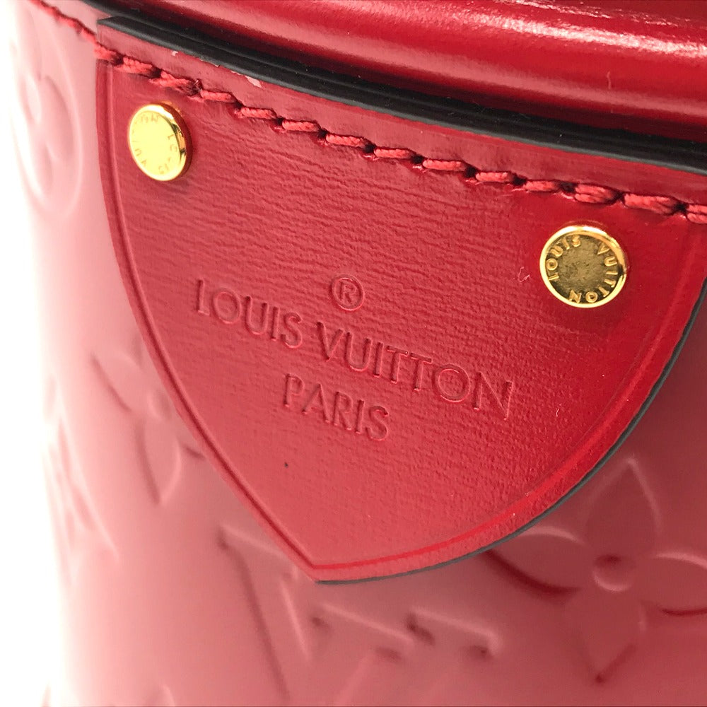 LOUIS VUITTON M53998 Monogram Vernis Cannes PM 2-Way Crossbody Handbag in Patent Leather, Rouge Red