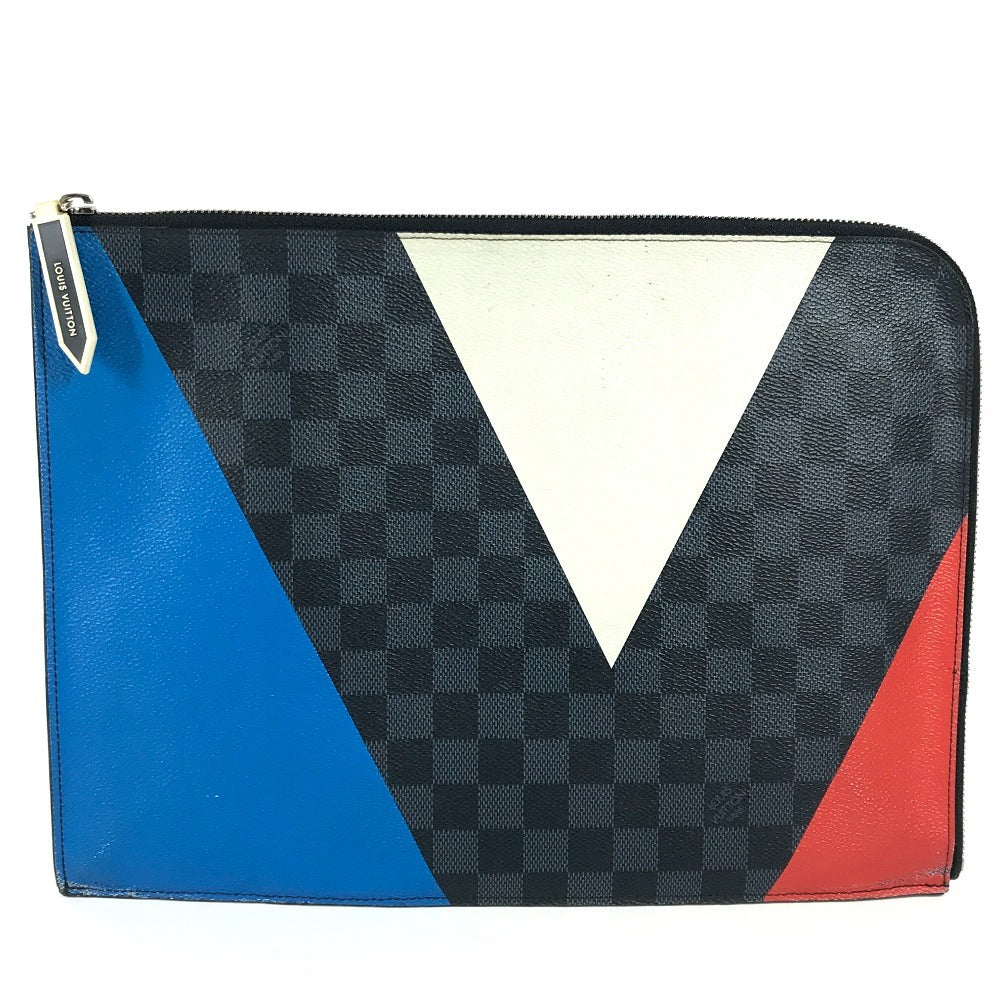 LOUIS VUITTON N41594　 アメリカズカップ ダミエグラフィット ポシェット・ジュールGM　 ポーチ カバン セカンドバッグ L字ファスナー クラッチバッグ ダミエグラフィットキャンバス ユニセックス ブラック