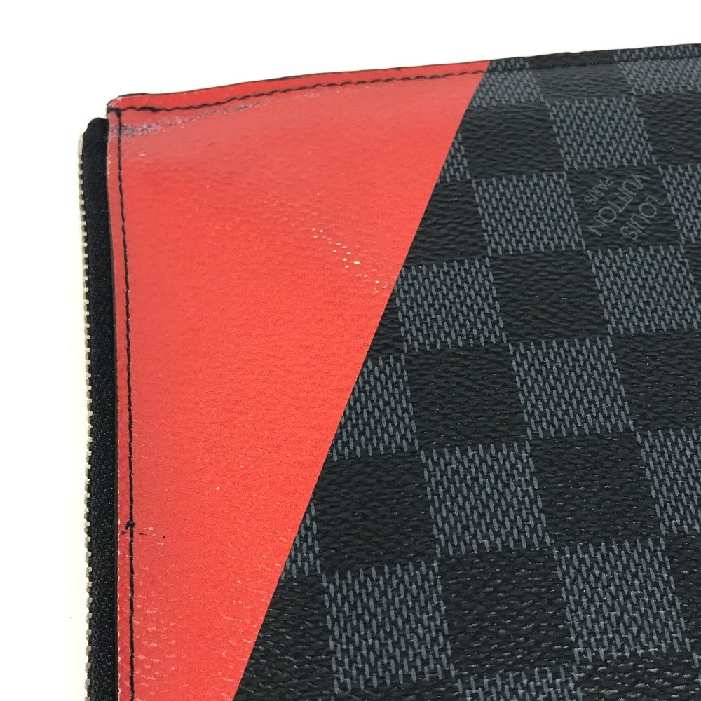 LOUIS VUITTON N41594　 アメリカズカップ ダミエグラフィット ポシェット・ジュールGM　 ポーチ カバン セカンドバッグ L字ファスナー クラッチバッグ ダミエグラフィットキャンバス ユニセックス ブラック