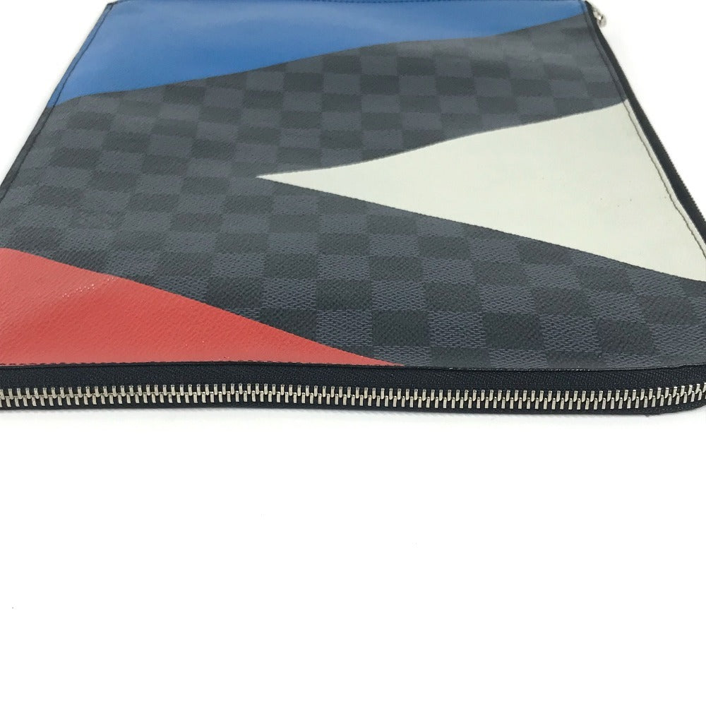 LOUIS VUITTON N41594　 アメリカズカップ ダミエグラフィット ポシェット・ジュールGM　 ポーチ カバン セカンドバッグ L字ファスナー クラッチバッグ ダミエグラフィットキャンバス ユニセックス ブラック