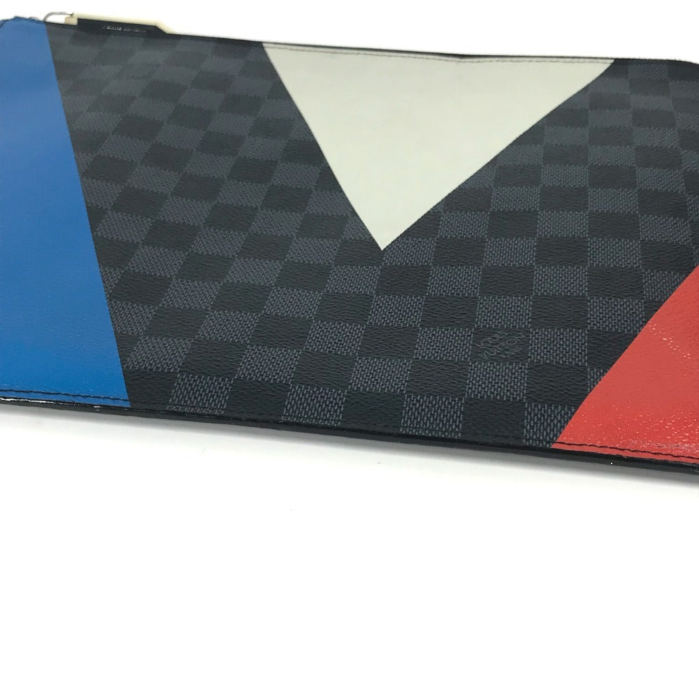 LOUIS VUITTON N41594　 アメリカズカップ ダミエグラフィット ポシェット・ジュールGM　 ポーチ カバン セカンドバッグ L字ファスナー クラッチバッグ ダミエグラフィットキャンバス ユニセックス ブラック