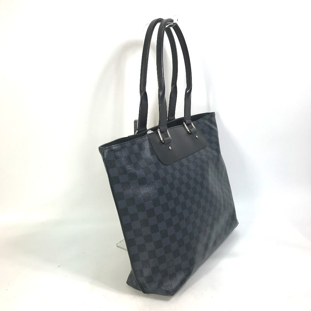 LOUIS VUITTON N41397 Damier Cobalt Cabas Voyage Shoulder Bag/Business Bag/Tote Bag in Damier Cobalt Canvas, Navy