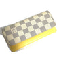 LOUIS VUITTON GI0388 Damier Azur Etui Lunette Woody Eyeglasses Sunglasses Case Pouch Damier Azur Canvas Men's Yellow