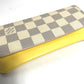 LOUIS VUITTON GI0388 Damier Azur Etui Lunette Woody Eyeglasses Sunglasses Case Pouch Damier Azur Canvas Men's Yellow