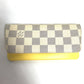 LOUIS VUITTON GI0388 Damier Azur Etui Lunette Woody Eyeglasses Sunglasses Case Pouch Damier Azur Canvas Men's Yellow