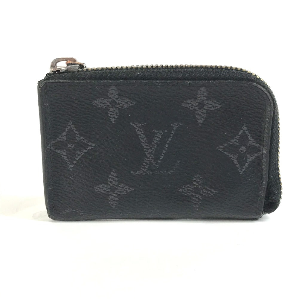 LOUIS VUITTON M63536 Monogram Eclipse Porte Monnaie Jour Wallet/Coin Case in Monogram Eclipse Canvas, Men's, Black
