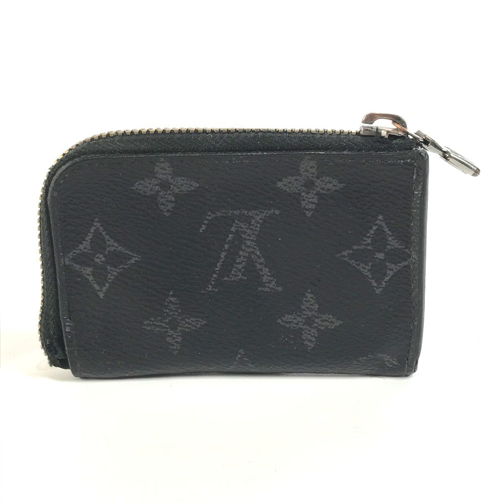 LOUIS VUITTON M63536 Monogram Eclipse Porte Monnaie Jour Wallet/Coin Case in Monogram Eclipse Canvas, Men's, Black