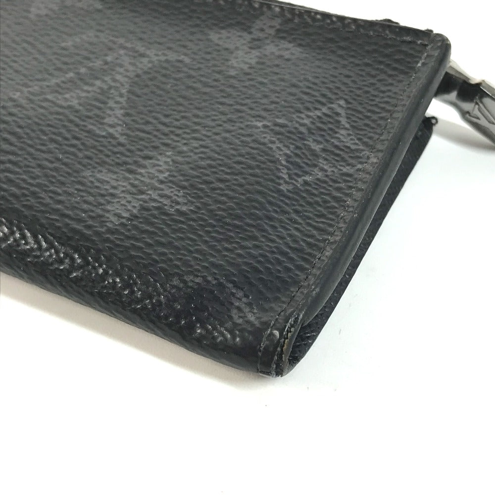 LOUIS VUITTON M63536 Monogram Eclipse Porte Monnaie Jour Wallet/Coin Case in Monogram Eclipse Canvas, Men's, Black