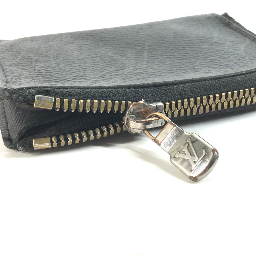 LOUIS VUITTON M63536 Monogram Eclipse Porte Monnaie Jour Wallet/Coin Case in Monogram Eclipse Canvas, Men's, Black