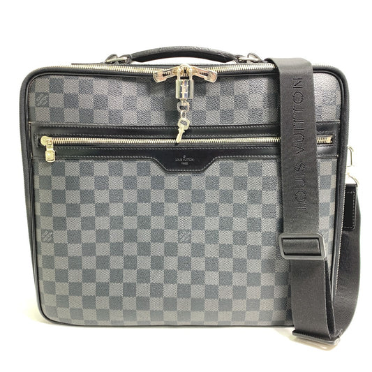 LOUIS VUITTON N58030 ダミエグラフィット 斜め掛け スティーブ カバン 2WAYショルダーバッグ ビジネスバッグ ダミエグラフィットキャンバス メンズ ブラック