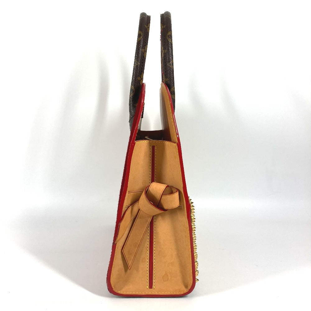 LOUIS VUITTON M41234 モノグラム スタッズ アイコノクラスト クリスチャンルブタンコラボ トートバッグ カバン ハンドバッグ モノグラムキャンバス/ハラコ レディース ブラウン