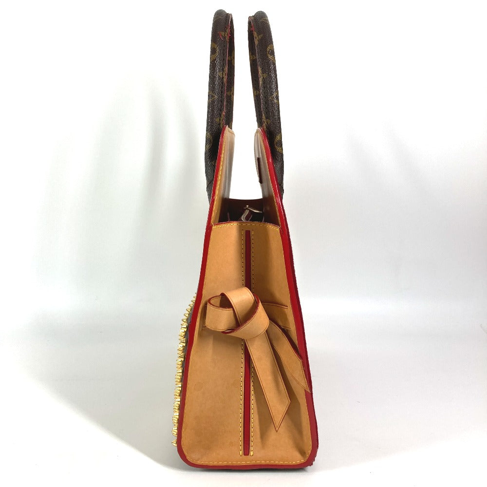 LOUIS VUITTON M41234 モノグラム スタッズ アイコノクラスト クリスチャンルブタンコラボ トートバッグ カバン ハンドバッグ モノグラムキャンバス/ハラコ レディース ブラウン