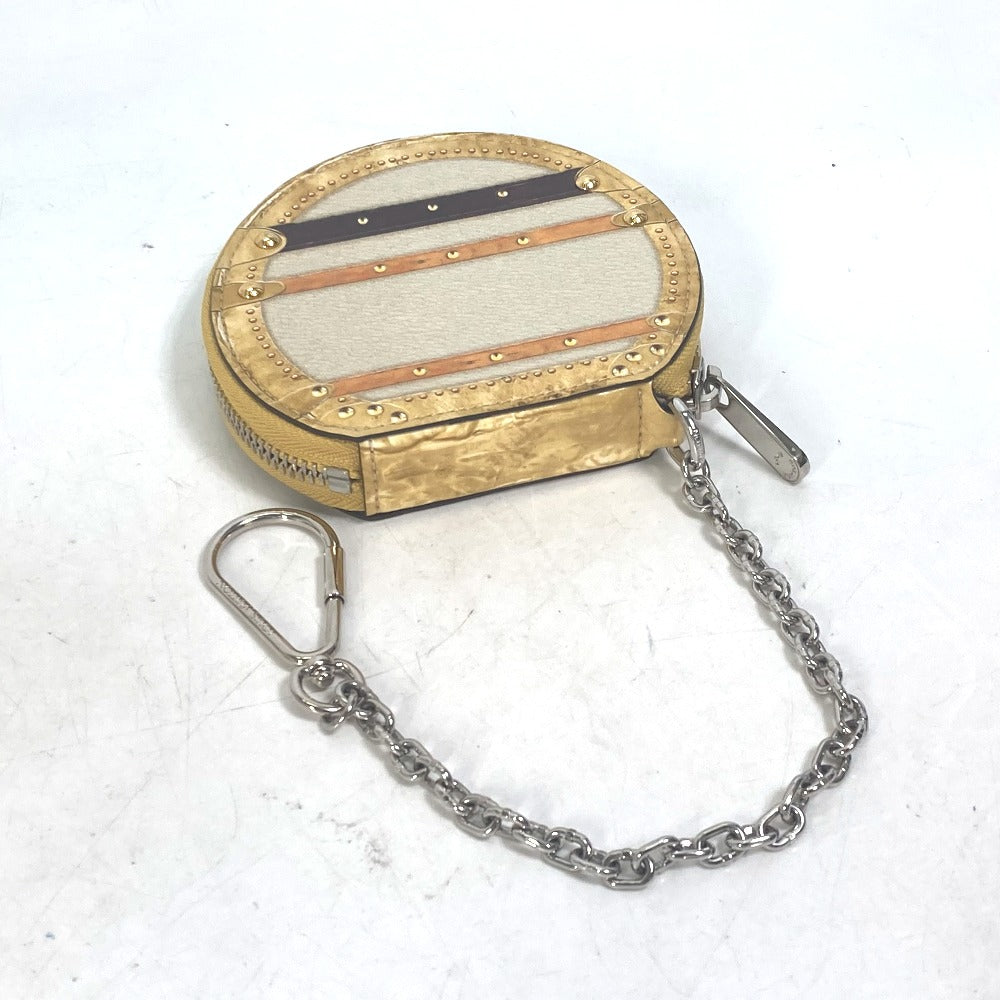 LOUIS VUITTON M52747 Micro Boite Chapeau Wallet with Chain, Beige Leather Coin Case, Men's, Shinjuku Isetan Exclusive