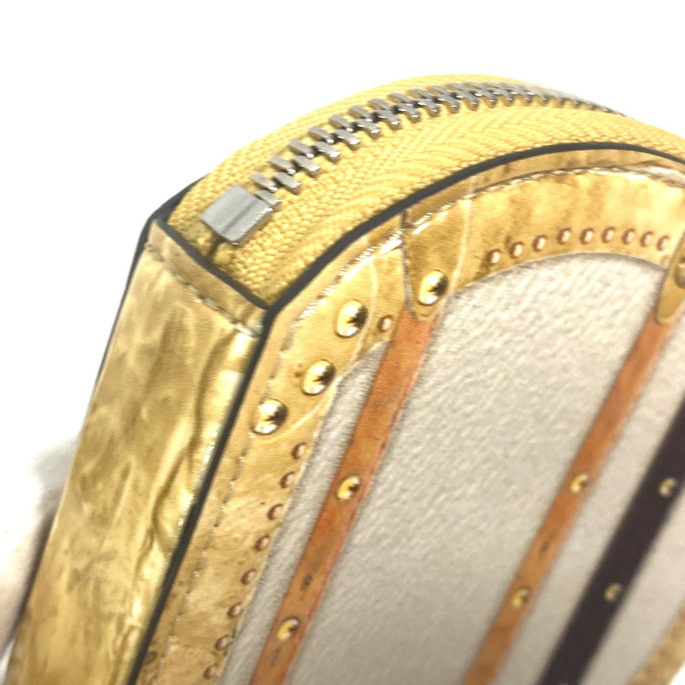 LOUIS VUITTON M52747 Micro Boite Chapeau Wallet with Chain, Beige Leather Coin Case, Men's, Shinjuku Isetan Exclusive