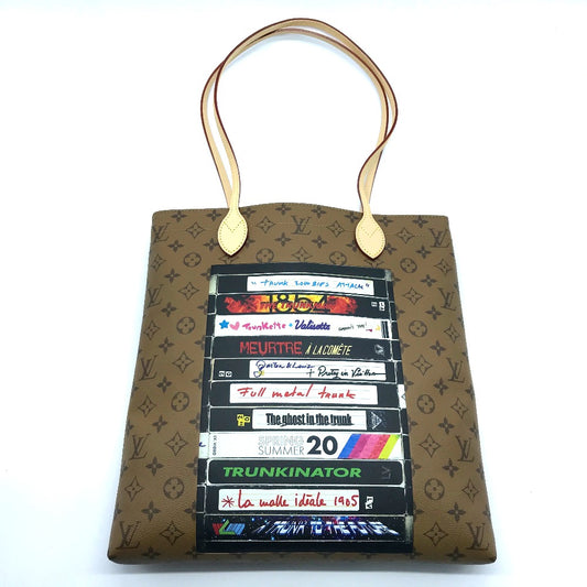 LOUIS VUITTON M45198 モノグラム リバース ビデオプリント キャリー イット カバン ショルダーバッグ トートバッグ モノグラムリバースキャンバス レディース ブラウン系