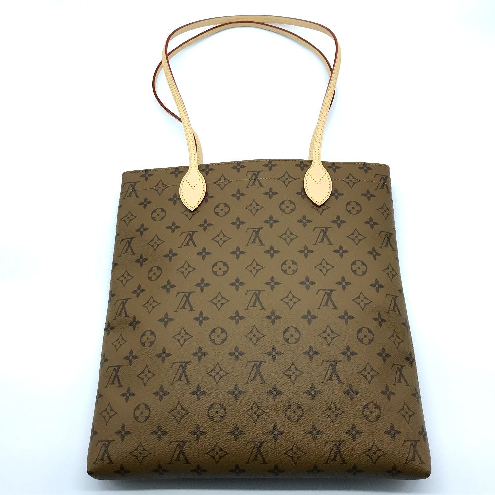 LOUIS VUITTON M45198 Monogram Reverse Video Print Carry It Shoulder Bag/Tote Bag in Monogram Reverse Canvas, Women's, Brown