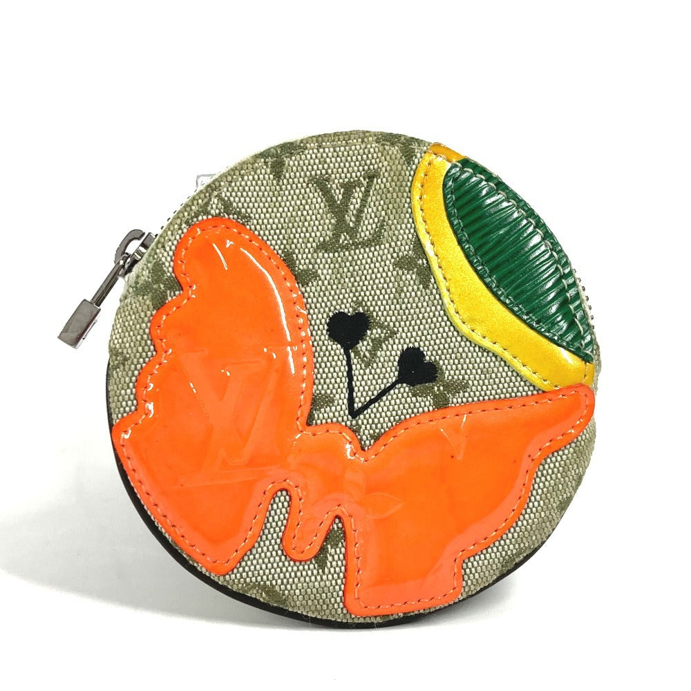LOUIS VUITTON M92271 モノグラムミニ コントドゥフェ・ポルトモネ・ロン 丸型 財布 小銭入れ 蝶 コインケース モノグラムミニキャンバス ユニセックス カーキ