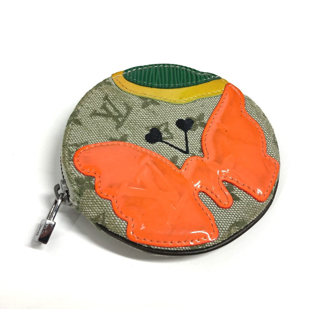 LOUIS VUITTON M92271 モノグラムミニ コントドゥフェ・ポルトモネ・ロン 丸型 財布 小銭入れ 蝶 コインケース モノグラムミニキャンバス ユニセックス カーキ