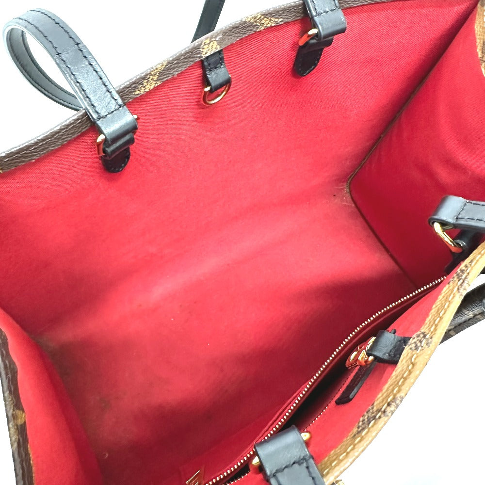 LOUIS VUITTON M45321 モノグラム オンザゴー MM カバン ショルダーバッグ 肩掛け トートバッグ モノグラムキャンバス レディース ブラウン