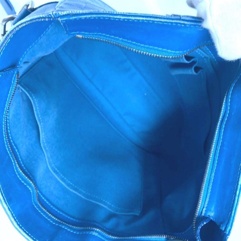 LOUIS VUITTON N41352 ダミエアンフィニ タダオPM 2WAY ショルダーバッグ 肩掛け トートバッグ ダミエアンフィニレザー メンズ ネプテューヌ ブルー