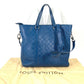 LOUIS VUITTON N41352 ダミエアンフィニ タダオPM 2WAY ショルダーバッグ 肩掛け トートバッグ ダミエアンフィニレザー メンズ ネプテューヌ ブルー