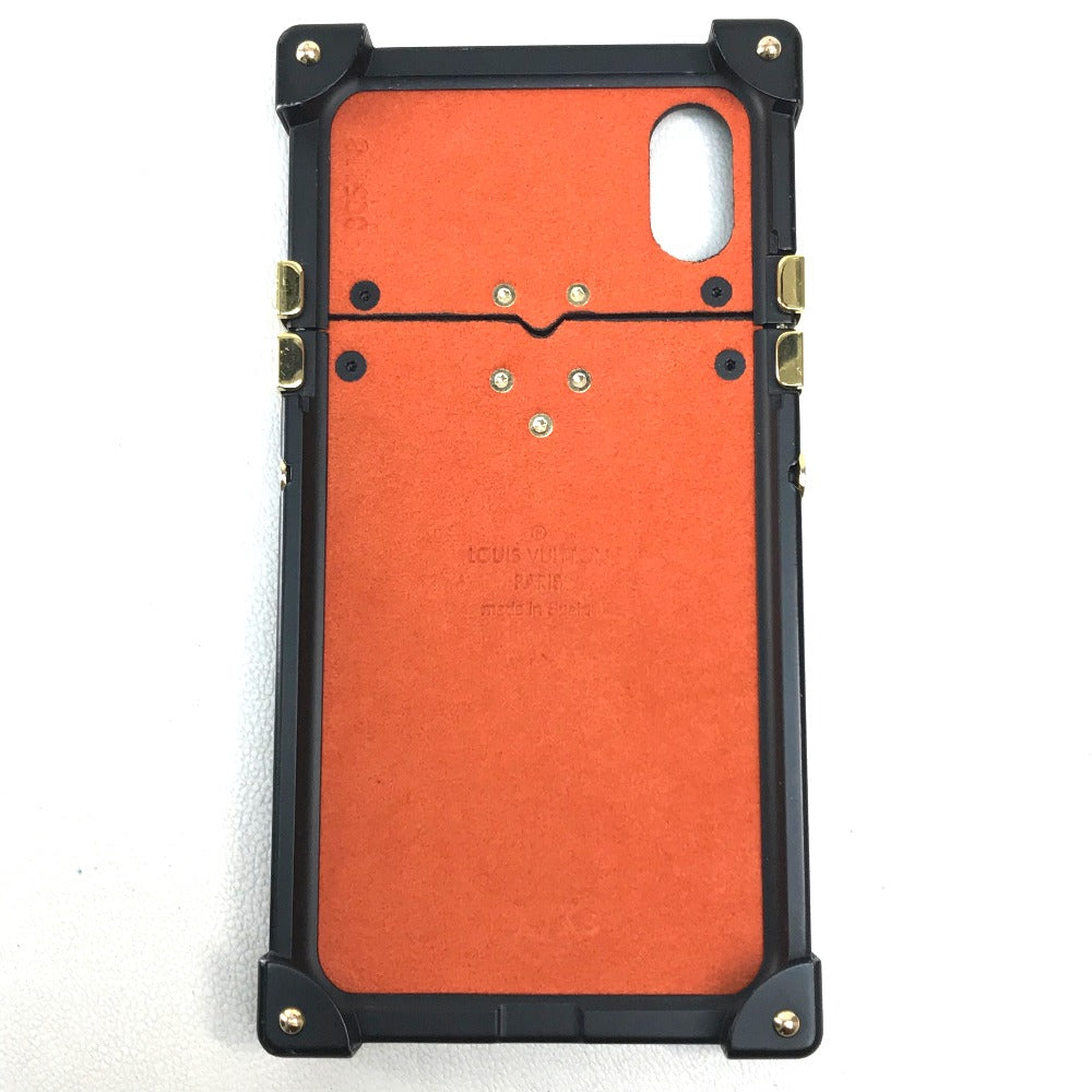LOUIS VUITTON M63891 トランスフォームドモノグラム アイ・トランク キャットグラム iPhone X XS iPhoneケース モノグラムキャンバス レディース マロン ブラック×オレンジ