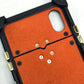 LOUIS VUITTON M63891 トランスフォームドモノグラム アイ・トランク キャットグラム iPhone X XS iPhoneケース モノグラムキャンバス レディース マロン ブラック×オレンジ