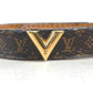 LOUIS VUITTON M6042F Monogram Essential V Bangle Bracelet in Monogram Canvas, Brown, for Women