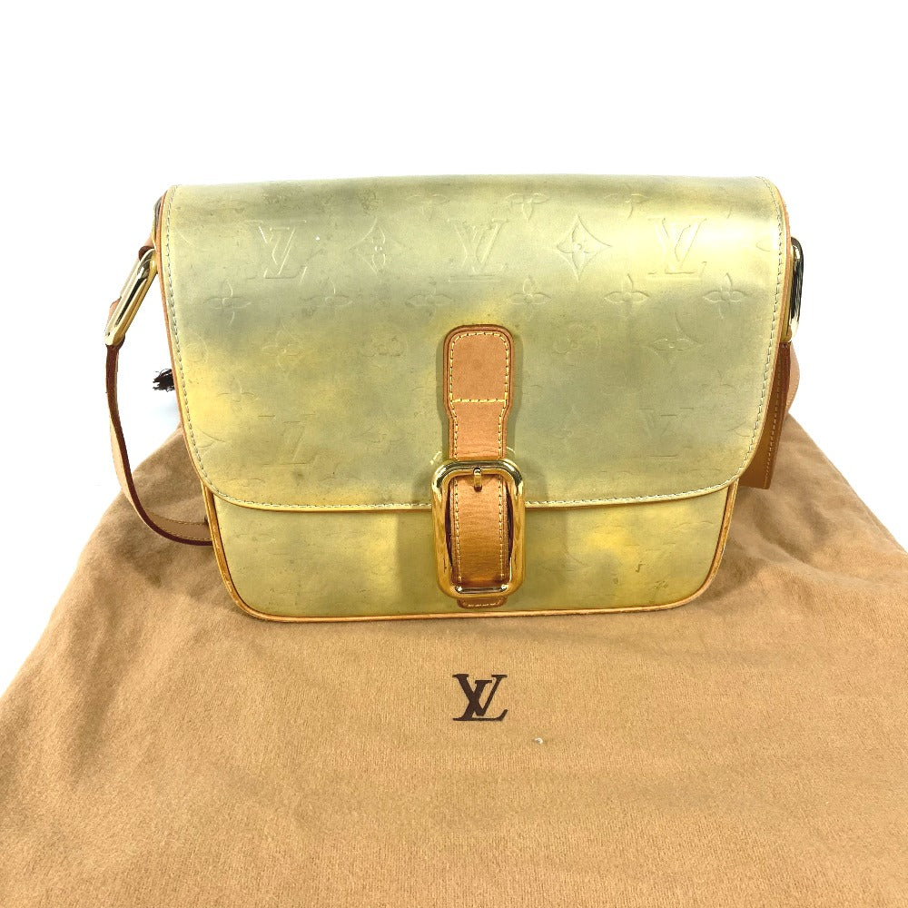 LOUIS VUITTON M91148 モノグラムヴェルニ クリスティGM 斜め掛け カバン フラップ ショルダーバッグ モノグラムヴェルニ レディース グリ グレー