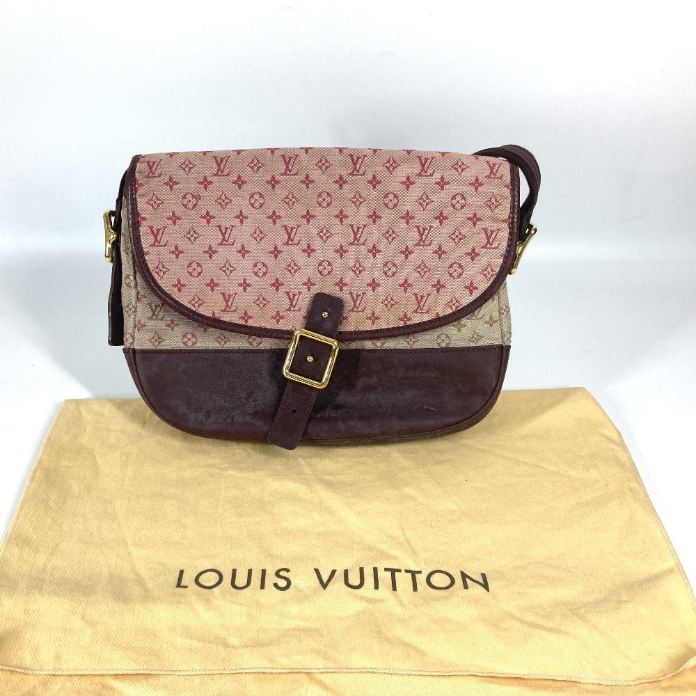 LOUIS VUITTON M92171 モノグラムミニ ベランジェール フラップ カバン 斜め掛け ポシェット ショルダーバッグ モノグラムミニキャンバス レディース チェリー レッド