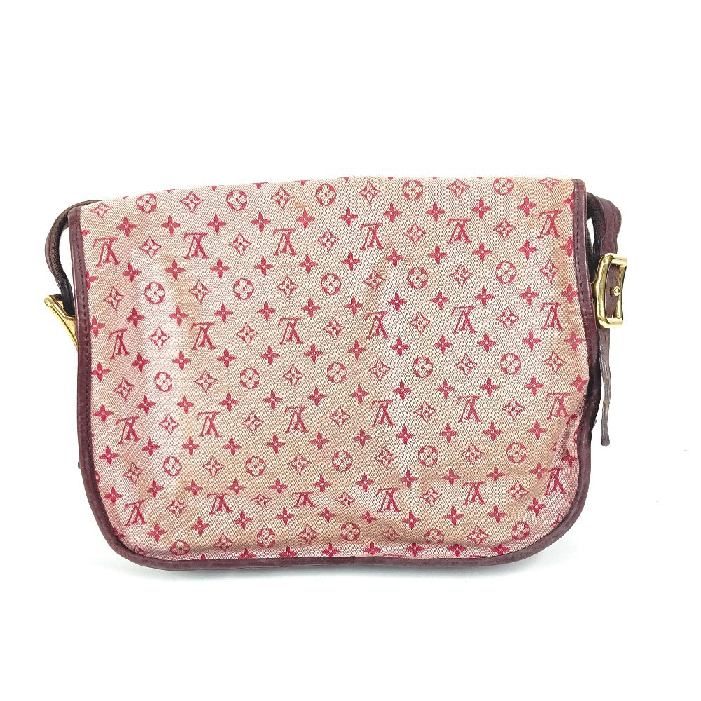 LOUIS VUITTON M92171 モノグラムミニ ベランジェール フラップ カバン 斜め掛け ポシェット ショルダーバッグ モノグラムミニキャンバス レディース チェリー レッド