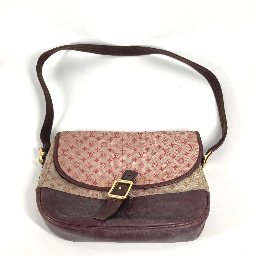 LOUIS VUITTON M92171 モノグラムミニ ベランジェール フラップ カバン 斜め掛け ポシェット ショルダーバッグ モノグラムミニキャンバス レディース チェリー レッド
