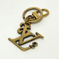 LOUIS VUITTON MP2715 NIGO Collaboration Porte Cle Squared LV Bag Charm Logo Keychain Metal Men's Gold