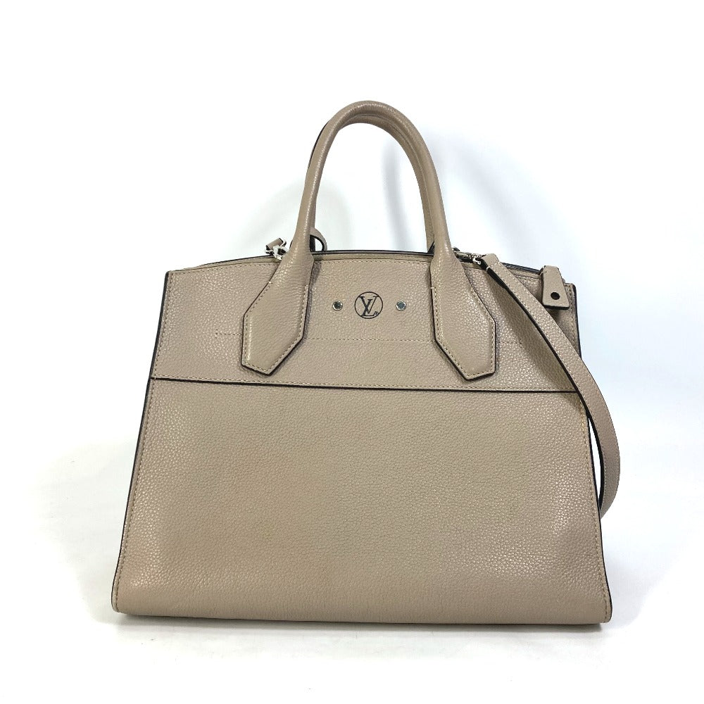 LOUIS VUITTON M53017 City Steamer MM 2-Way Shoulder Bag, Handbag, Calfskin, Women's, Galle Gray
