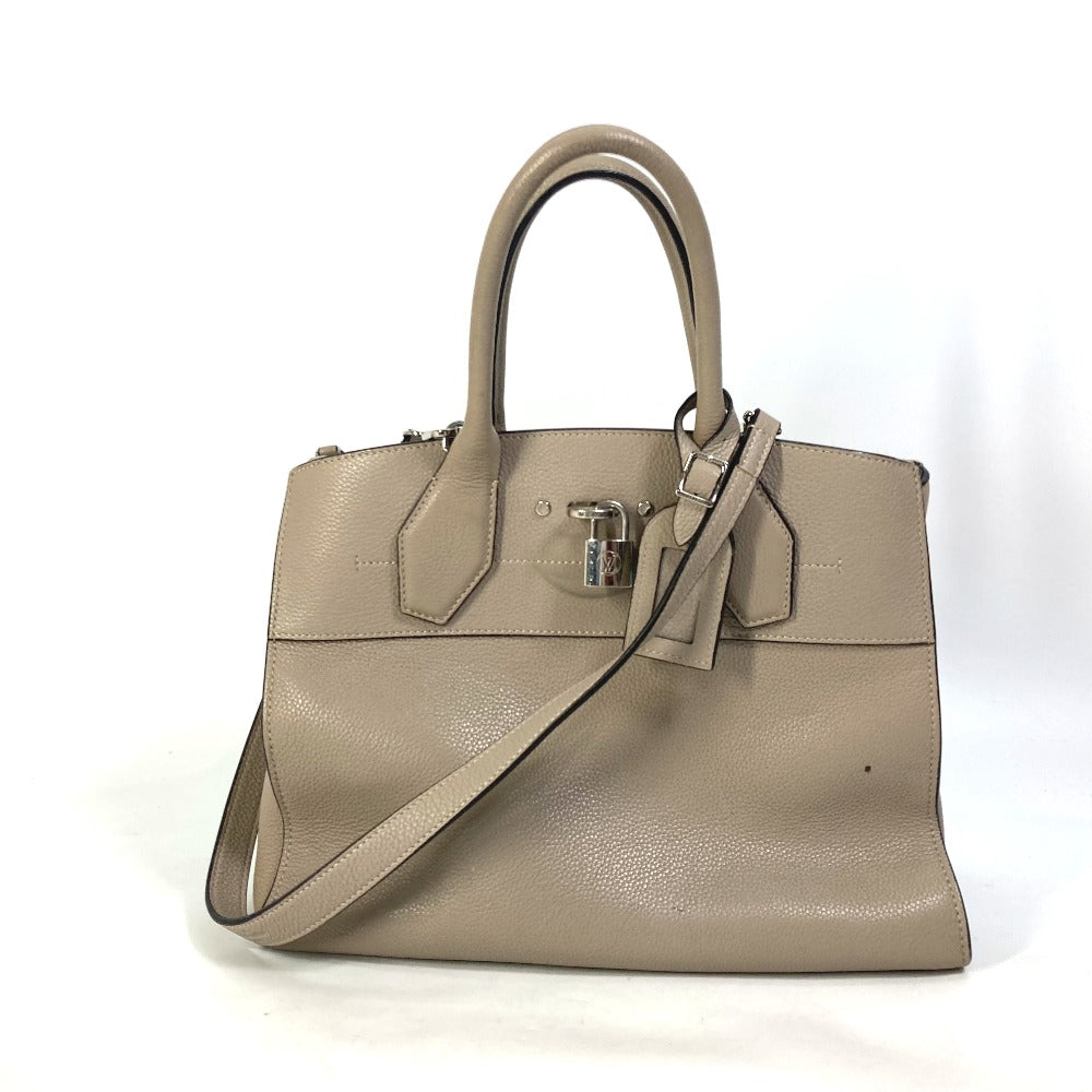 LOUIS VUITTON M53017 City Steamer MM 2-Way Shoulder Bag, Handbag, Calfskin, Women's, Galle Gray