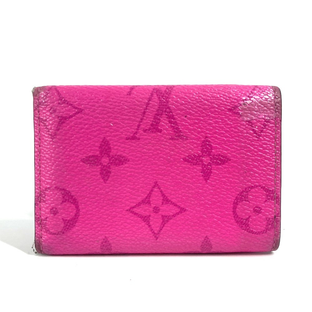 LOUIS VUITTON M30773 Taigalama Discovery Compact Wallet Compact wallet Trifold wallet Taiga Leather / MonogramCanvas Fisha pink Used