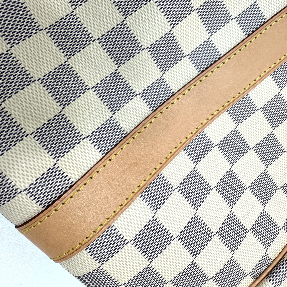 LOUIS VUITTON N48223 Damier Azur Keepall Bandouliere 45 Boston Bag in Damier Azur Canvas, Women's, White