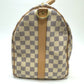 LOUIS VUITTON N48223 Damier Azur Keepall Bandouliere 45 Boston Bag in Damier Azur Canvas, Women's, White