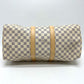 LOUIS VUITTON N48223 Damier Azur Keepall Bandouliere 45 Boston Bag in Damier Azur Canvas, Women's, White