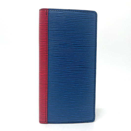 LOUIS VUITTON M68718 エピ ポルトフォイユ・ブラザNM 二つ折り 長財布 エピレザー ユニセックス ブルー×レッド×グリーン