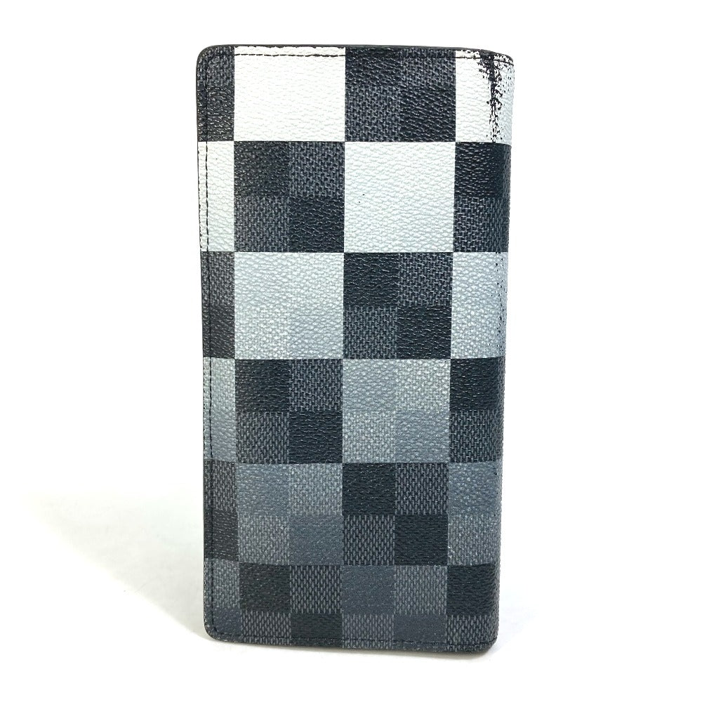 LOUIS VUITTON N40415 Damier Graphite Giant Portefeuille Brazza NM Bifold Long Wallet in Damier Canvas, Men's, Black